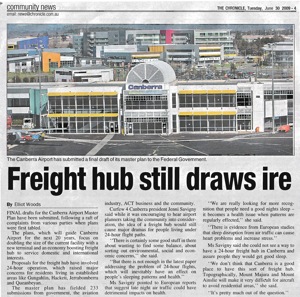 20090630 Chronicle - Freight hub still draws ire