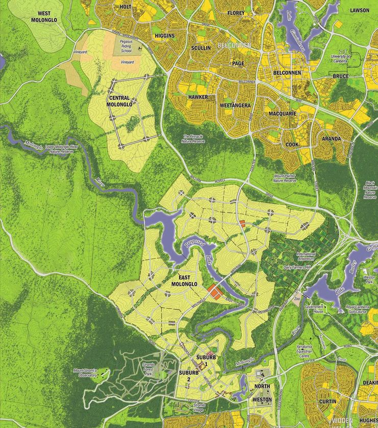 Suburb plan for Molonglo