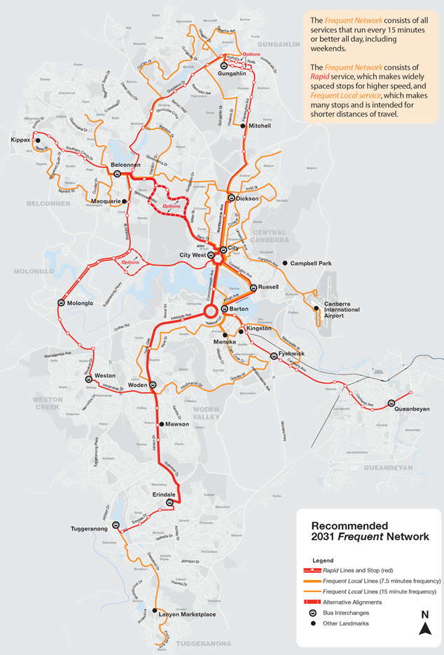 Proposed 2031 Public Transport Frequent Network Plan